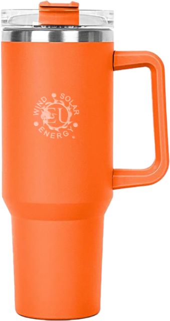 Everglades University Hippo Mug & Straw Lid with Twist Closure 40 oz Wind Solar EnergyA Trademark Engraved - ONLINE ONLY