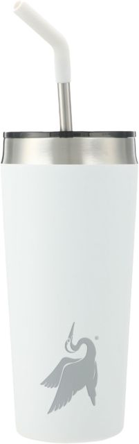 Everglades University Faye Vacuum Tumbler w/ Stainless Straw 20 oz Everglades University EgretA Mascot Trademark Engraved - ONLINE ONLY