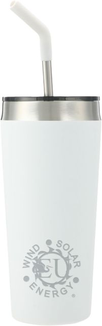 Everglades University Faye Vacuum Tumbler w/ Stainless Straw 20 oz Wind Solar EnergyA Trademark Engraved - ONLINE ONLY