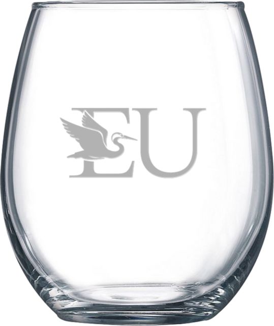 Everglades University® Libbey Stemless Glass 17oz EU Logo Engraved - ONLINE ONLY