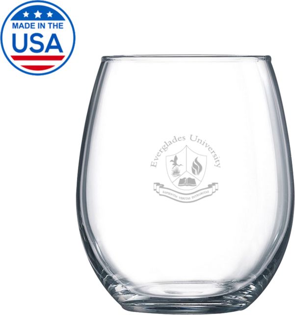 Everglades University Libbey Stemless Glass 17oz Everglades University SealA Trademark - ONLINE ONLY