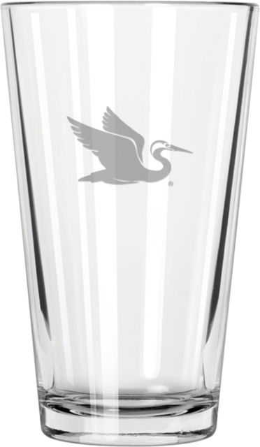 Everglades University Libbey Pint Glass 16oz Everglades University EgretA Mascot Trademark Engraved - ONLINE ONLY