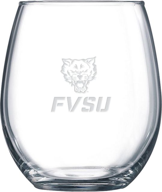 Fort Valley State Libbey Stemless Glass 17oz Primary Mark  Engraved - ONLINE ONLY