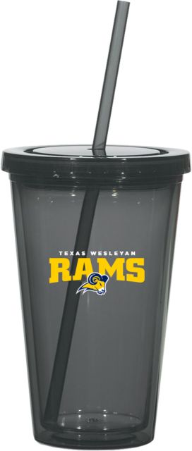 Texas Wesleyan Madison Double Wall Tumbler w/Straw 16oz Primary Mark - ONLINE ONLY