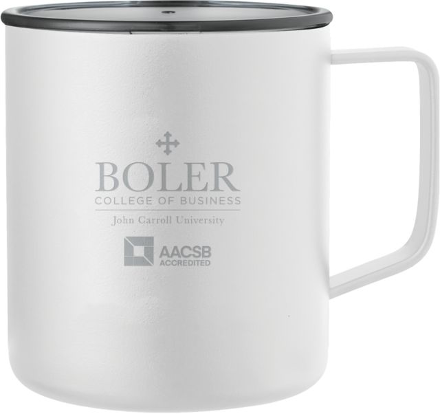 John Carroll Rover Camp Vacuum Insulated Mug 14oz Boler College of Business Stacked Engraved - ONLINE ONLY