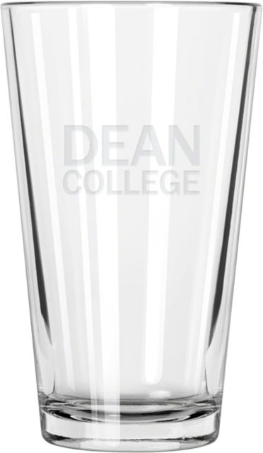 Dean College Libbey Pint Glass 16oz Primary Mark  Engraved - ONLINE ONLY
