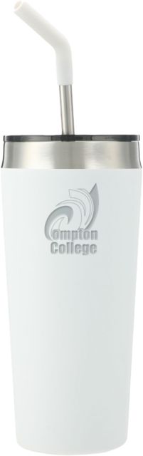 Compton Faye Vacuum Tumbler w/ Stainless Straw 20 oz Compton College Engraved - ONLINE ONLY