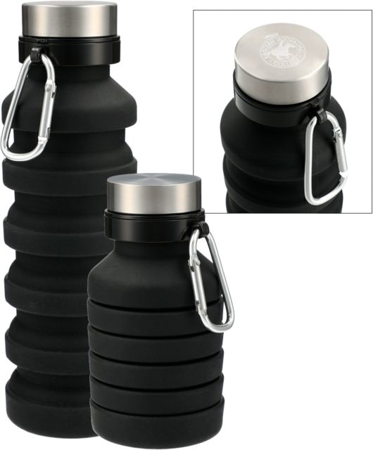 Eastern Wyoming Zigoo Silicone Collapsible Bottle 18oz Eastern Wyoming College Lancers Primary Mark Engraved - ONLINE ONLY