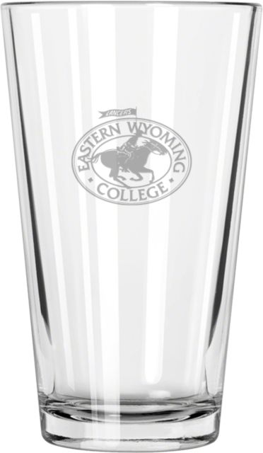 Eastern Wyoming Libbey Pint Glass 16oz Eastern Wyoming College Lancers Primary Mark Engraved - ONLINE ONLY