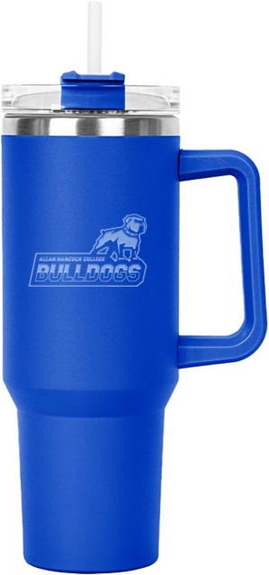 Allan Hancock Hippo Mug & Straw Lid with Twist Closure 40 oz Allan Hancock College Bulldogs with Mascot Reversed Engraved - ONLINE ONLY