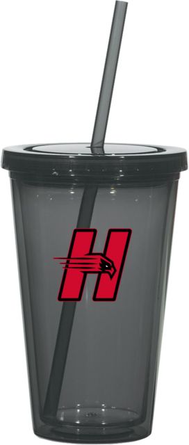 Hartford Madison Double Wall Clear Tumbler w/Straw 16oz Primary Logo Mark H - ONLINE ONLY