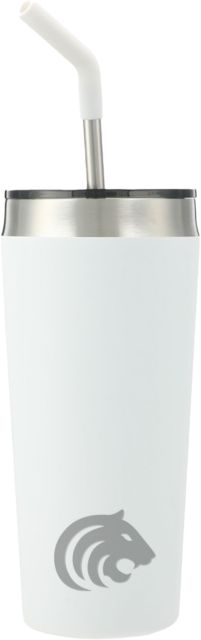 Fashion Institute Faye Vacuum Tumbler w/ Stainless Straw 20 oz FIT - Tiger Mascot Head Engraved - ONLINE ONLY