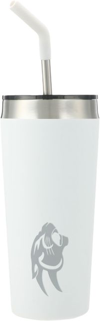 Virginia Union Faye Vacuum Tumbler w/ Stainless Straw 20 oz Panther Mascot Engraved - ONLINE ONLY