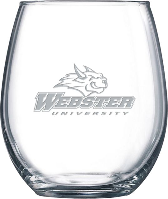 Webster Libbey Stemless Glass 17oz Primary Mark  Engraved - ONLINE ONLY