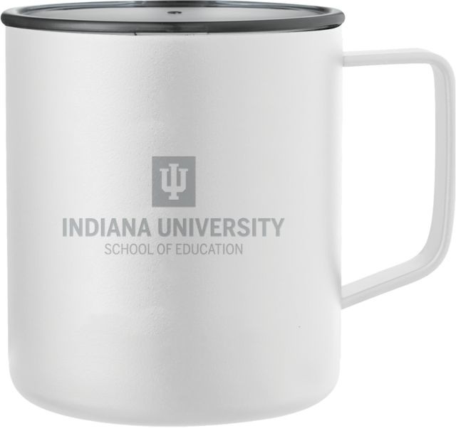 Indiana Rover Camp Vacuum Insulated Mug 14oz Indiana University School of Education Stacked Engraved - ONLINE ONLY