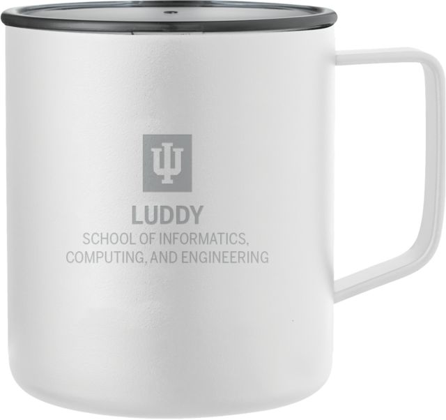 Indiana Rover Camp Vacuum Insulated Mug 14oz Indiana University Luddy School of Informatics Stacked Engraved - ONLINE ONLY