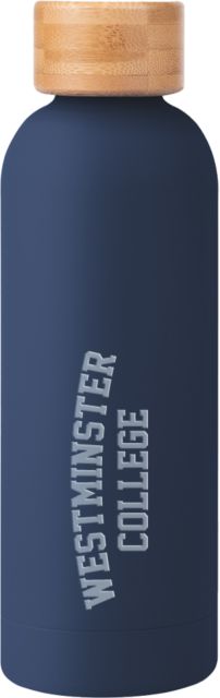 Westminster Blair Stainless Bottle w/ Bamboo Lid 17 oz Westmister College Arched Wordmark Engraved - ONLINE ONLY