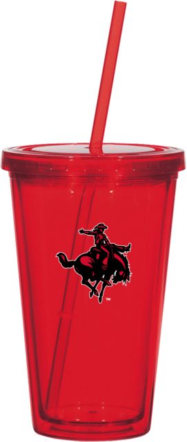 Northwestern OK Madison Double Wall Tumbler w/Straw 16oz Primary Mark - ONLINE ONLY