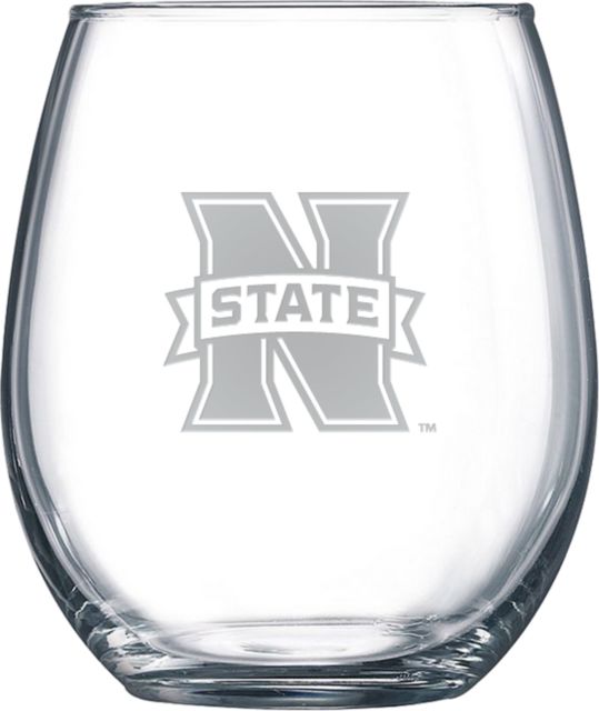 Northwestern OK Libbey Stemless Glass 17oz N State Engraved - ONLINE ONLY