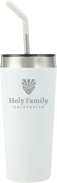 Holy Family Faye Vacuum Tumbler w/ Stainless Straw 20 oz Holy Family Wordmark Stacked Engraved - ONLINE ONLY