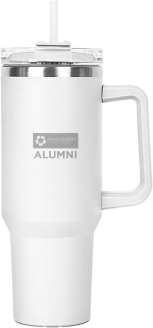 Prince George Hippo Mug & Straw Lid with Twist Closure 40 oz Prince Georges Community College Alumni Engraved - ONLINE ONLY