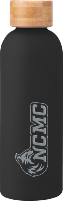 North Central Michigan Blair Stainless Bottle w/ Bamboo Lid 17 oz NCMC with Mascot Reversed Engraved - ONLINE ONLY