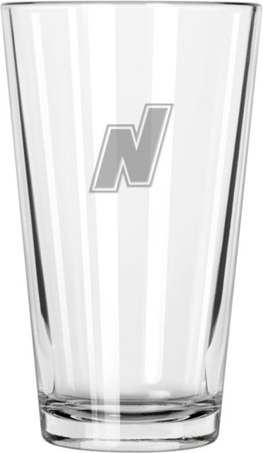 Northeastern Illinois Libbey Pint Glass 16oz Primary Mark Engraved - ONLINE ONLY