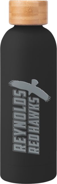 J. Sargeant Reynolds Blair Stainless Bottle w/ Bamboo Lid 17 oz Reynolds Red Hawks with Mascot Engraved - ONLINE ONLY