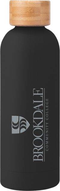 Brookdale Blair Stainless Bottle w/ Bamboo Lid 17 oz Brookdale Primary Mark Engraved - ONLINE ONLY