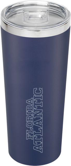 Florida Atlantic Thor Vacuum Insulated Tumbler 22oz Florida Atlantic Word Mark Stacked Reversed Engraved - ONLINE ONLY