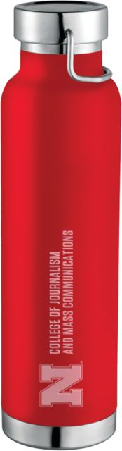 Nebraska Thor Copper Vacuum Insulated Red Bottle 22oz N College of Journalism and Mass Comm Flat Engraved - ONLINE ONLY