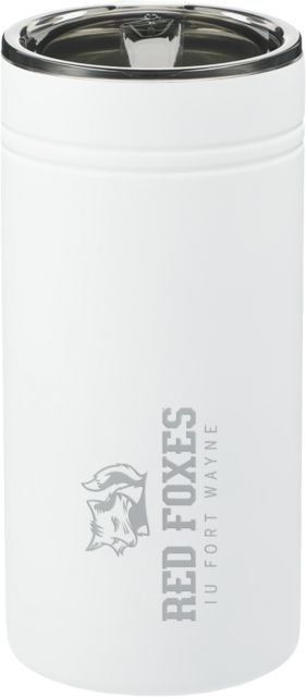 Indiana Sherpa Vacuum Tumbler & Insulator 12oz IU Fort Wayne Red Foxes with Mascot Stacked Engraved - ONLINE ONLY