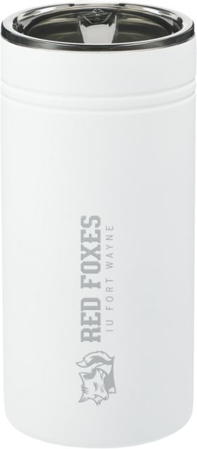 Indiana Sherpa Vacuum Tumbler & Insulator 12oz IU Fort Wayne Red Foxes with Mascot Horizontal Engraved - ONLINE ONLY