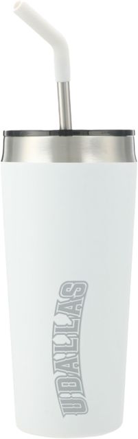 Univ of Dallas Faye Vacuum Tumbler w/ Stainless Straw 20 oz Arched UDallas Engraved - ONLINE ONLY