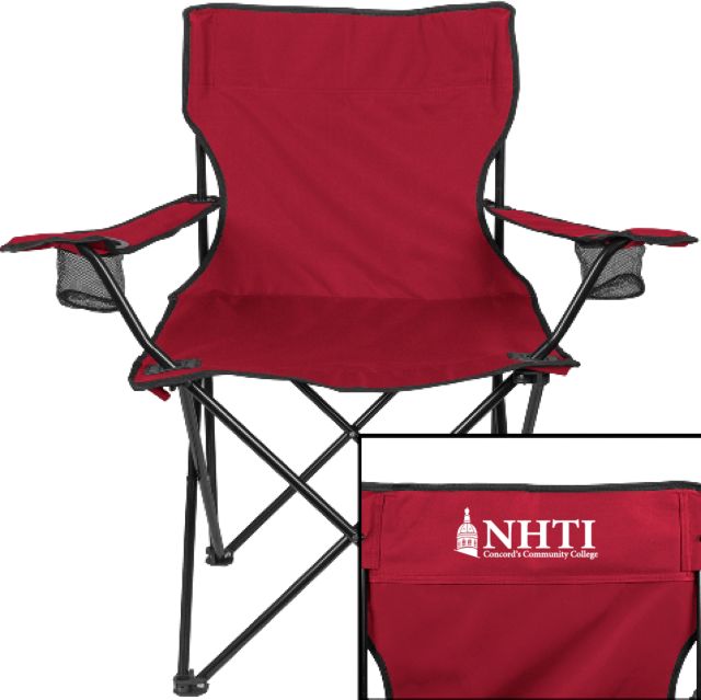 NHTI Concord Deluxe Cardinal Captains Chair NHTI Primary Wordmark - ONLINE ONLY