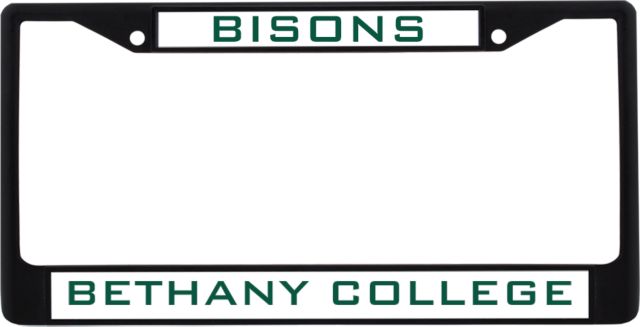 Bethany WV Metal License Plate Frame in Bison - ONLINE ONLY