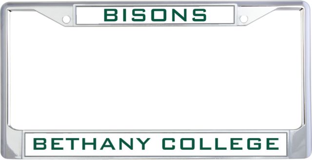Bethany WV Metal License Plate Frame in Bison - ONLINE ONLY