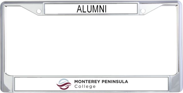 Monterey Peninsula Alumni Metal License Plate Frame in Monterey Peninsula College Primary Mark Flat - ONLINE ONLY