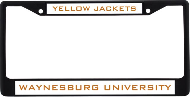 Waynesburg Metal License Plate Frame in Yellow Jackets - ONLINE ONLY
