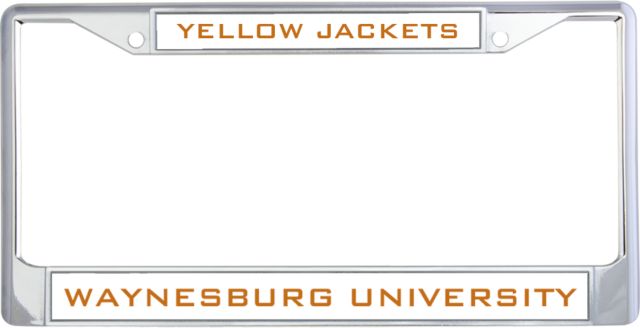 Waynesburg Metal License Plate Frame in Yellow Jackets - ONLINE ONLY