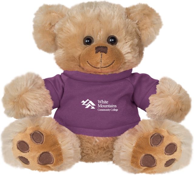 White Mountains Plush Big Paw 8 1/2 inch Bear w/ Shirt Mountains Community College Logo - ONLINE ONLY