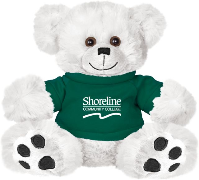 Shoreline Plush Big Paw 8 1/2 inch Bear w/Shirt Shoreline Community College Primary Word mark - ONLINE ONLY