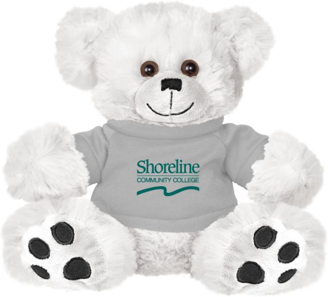 Shoreline Plush Big Paw 8 1/2 inch Bear w/Shirt Shoreline Community College Primary Word mark - ONLINE ONLY