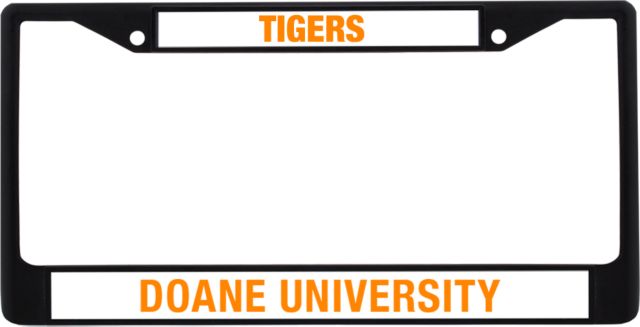 Doane Univ Metal License Plate Frame in Doane Tigers - ONLINE ONLY