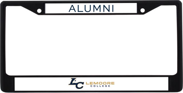 WHC Lemoore Alumni Metal License Plate Frame in Lemoore College Logo Horizontal - ONLINE ONLY