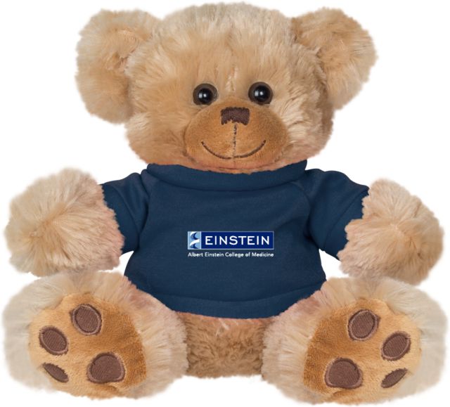 Albert Einstein Plush Big Paw 8 1/2 inch Bear w/ Shirt Einstein Logo - ONLINE ONLY