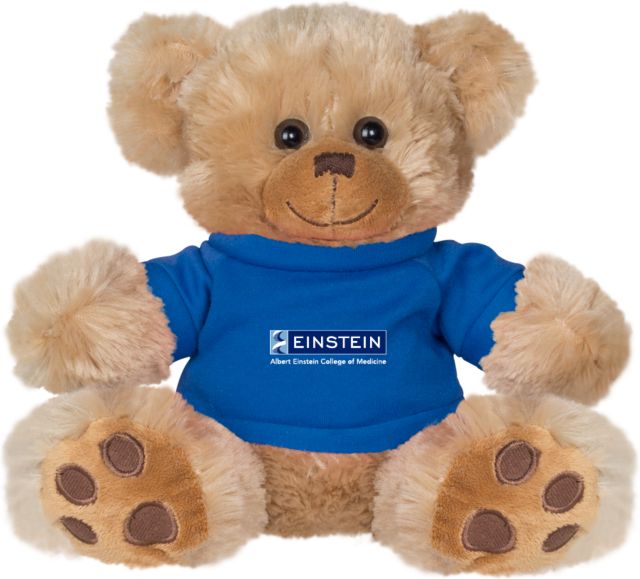 Albert Einstein Plush Big Paw 8 1/2 inch Bear w/ Shirt Einstein Logo - ONLINE ONLY