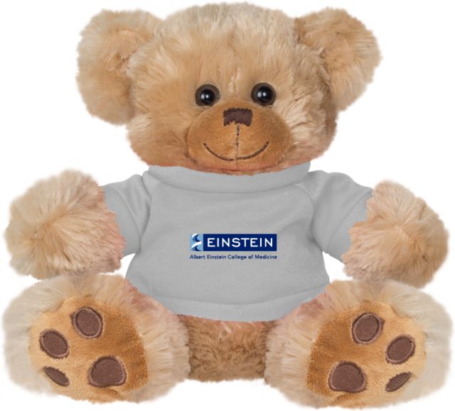 Albert Einstein Plush Big Paw 8 1/2 inch Bear w/ Shirt Einstein Logo - ONLINE ONLY