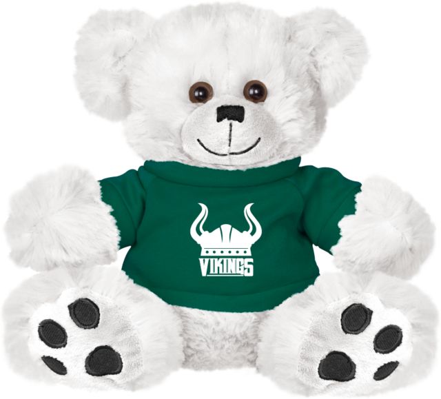Glen Oaks CC Plush Big Paw 8 1/2 inch Bear w/Dark Green Shirt Glen Oaks Viking Helm - ONLINE ONLY