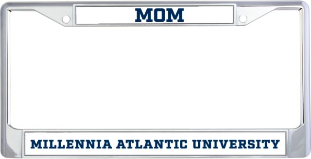 Millennia Atlantic Mom Metal License Plate Frame in Flat Wordmark - ONLINE ONLY